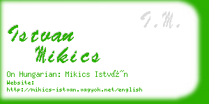 istvan mikics business card